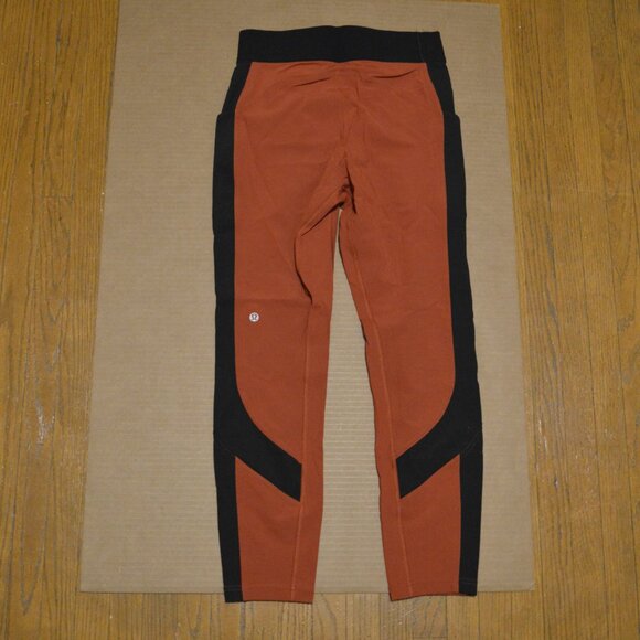 Lululemon Box It Out Tight Bonfire / Black 25" Size 8 - Picture 5 of 6